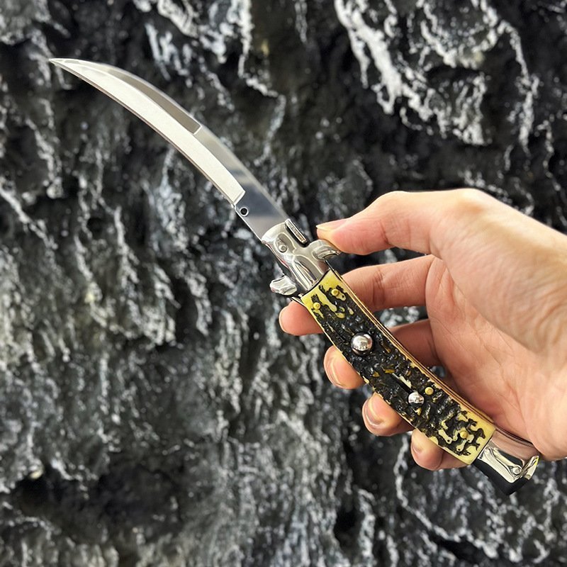 O1CN01Qr5yJ81tCDqeC6o39_2215853255865-0-cib.jpg 9 Inch Italian Stiletto Knife - Bone Look Finish product image