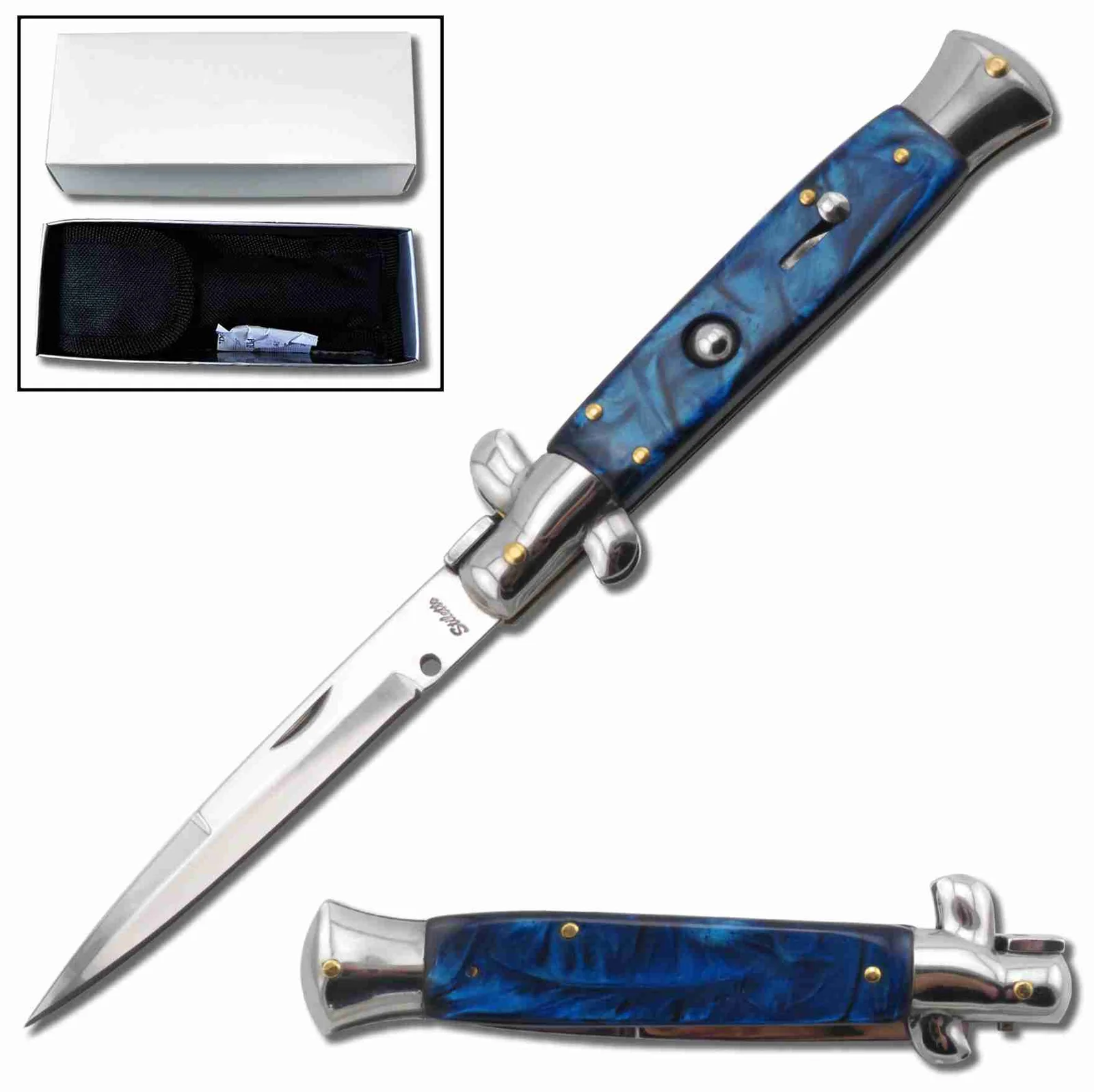 9 Inch Italian Stiletto Knife - Collector Finish 62 product image