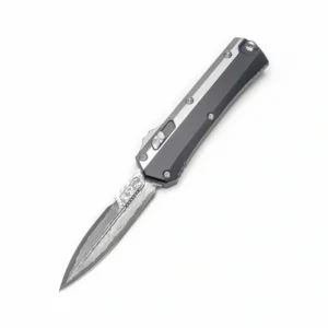 Damascus OTF knife