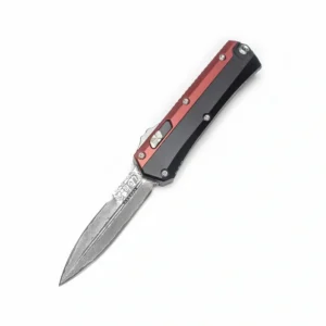 Damascus OTF knife