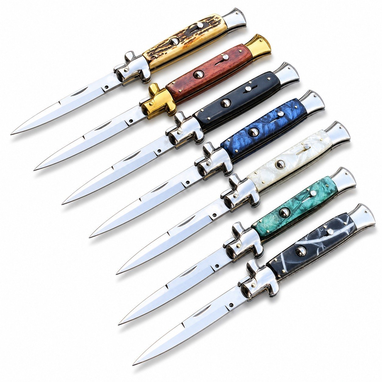 44507-main-white-clean Italian Stiletto Pocket Knife Series