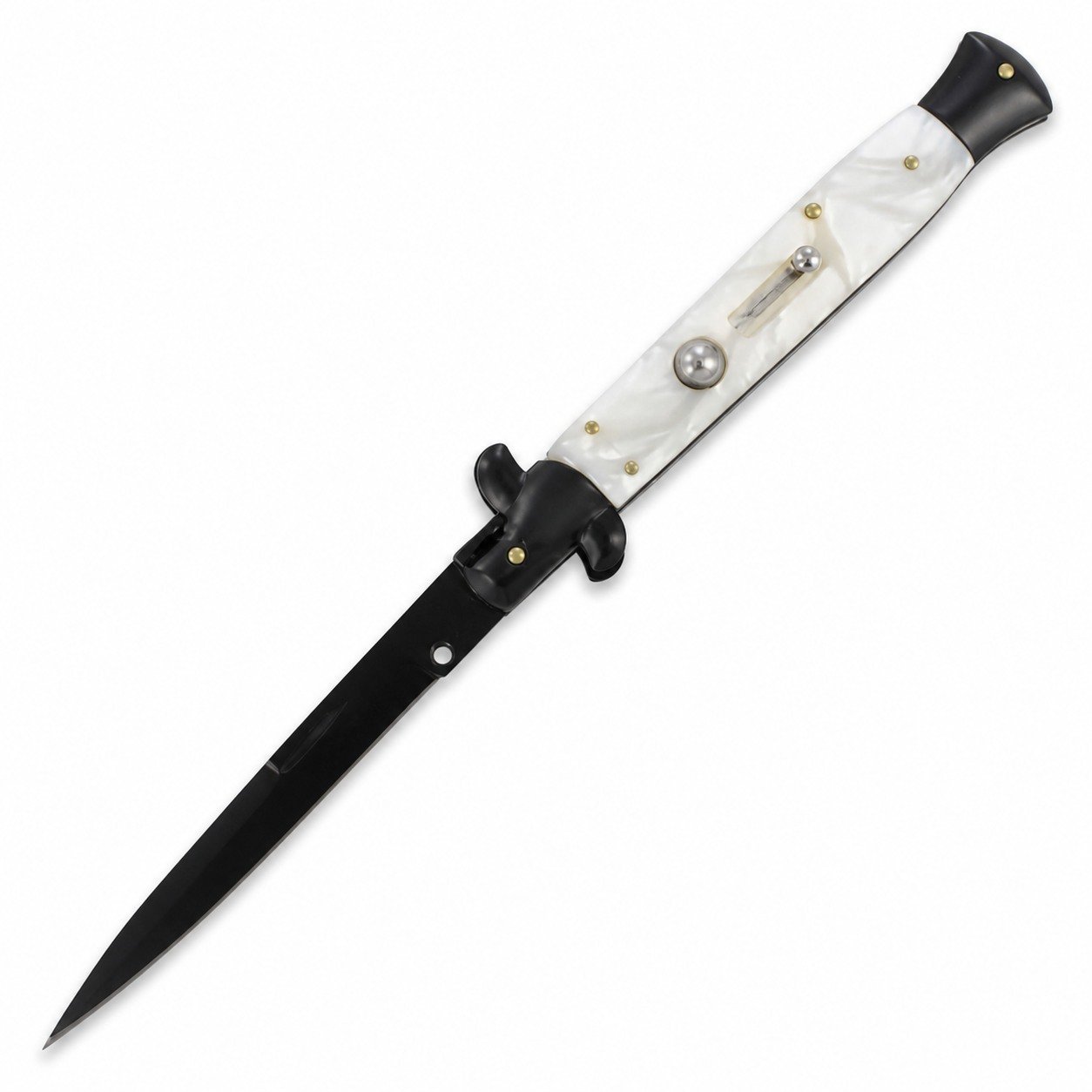 44525-main-white-clean.jpg Italian Stiletto Knife – Push Button Switchblade