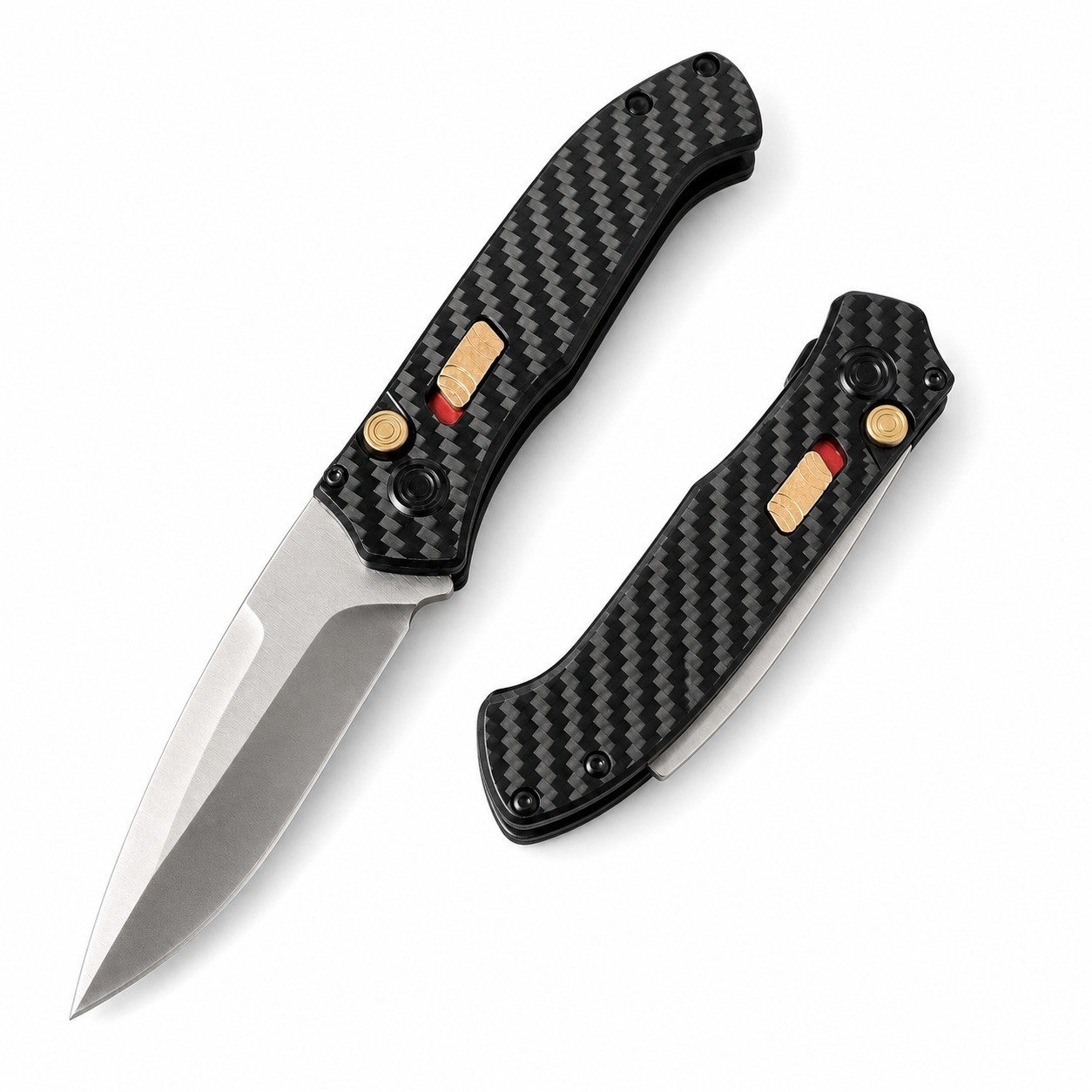 46815-main-white-clean-1.jpg Buck 838 Carbon-Fiber Handle Side-Opening Knife