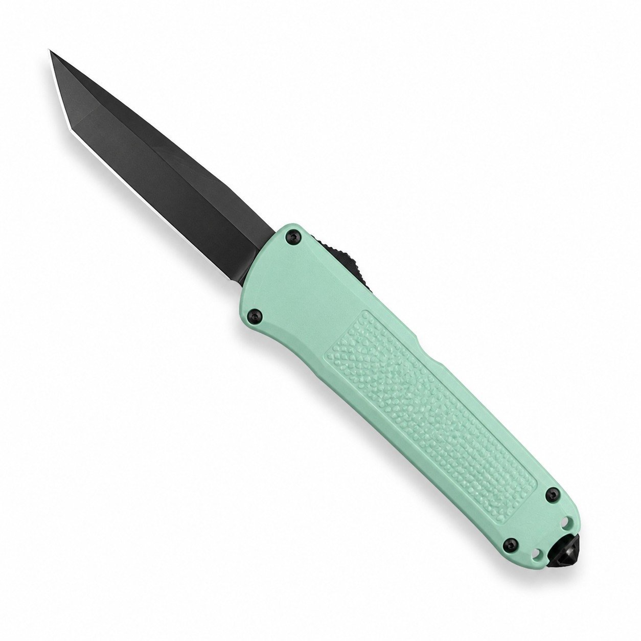 49629-main-white-clean.jpg Butterfly 5370 Green Handle Straight Jumping Tail Vertex Style OTF Knife
