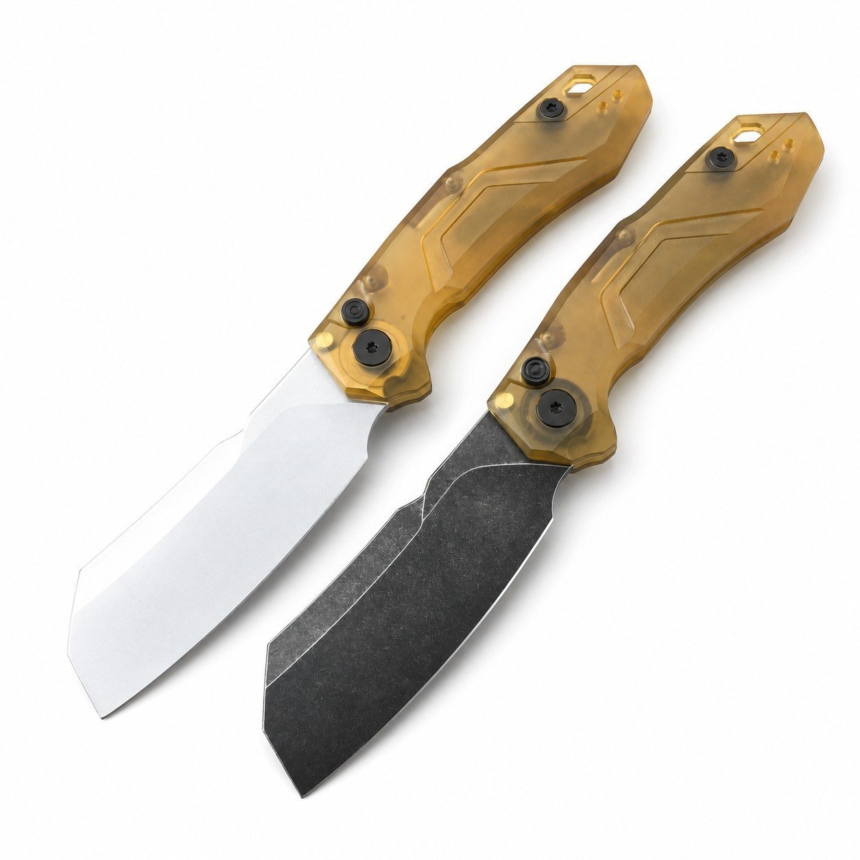 50127-main-white-clean-1.jpg Carshow 7850 Side-Opening PEI Plastic Handle Switchblade